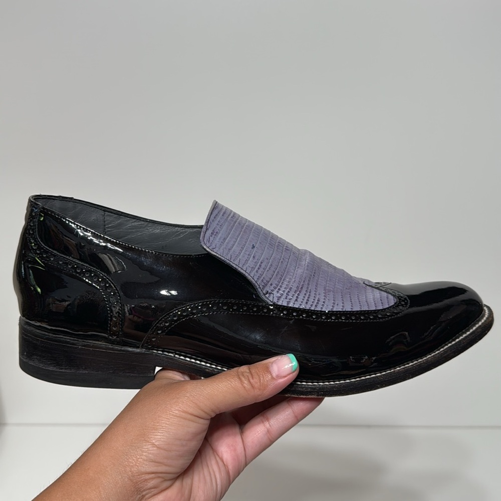 Stacy Baldwin Patent Leather Loafers